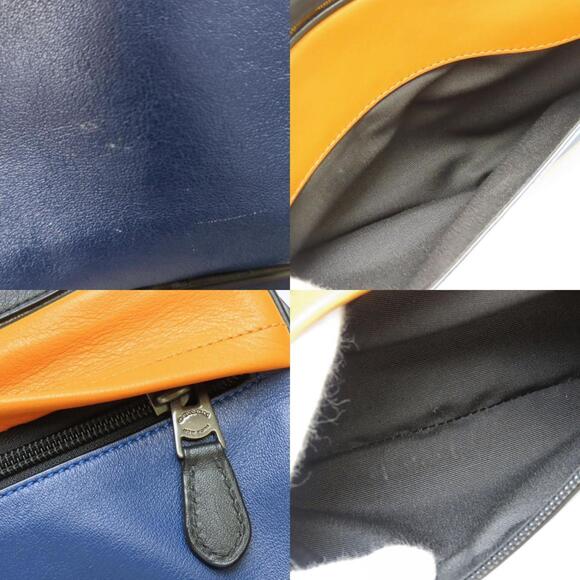 Coach Shoulder Bag 89899 Camera Signature Leather Navy Multicolor Men's COACH